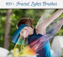 100多个PS高清光线笔刷：100+ Fractal Lights Brushes for Visual Effects